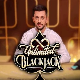 Unlimited Blackjack logo by Ezugi at BetOnRed Casino